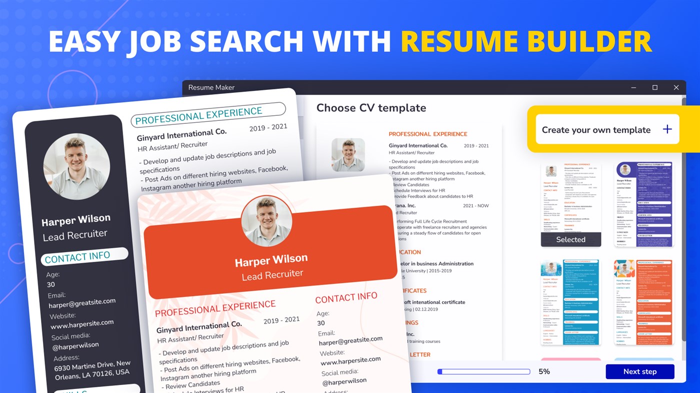#1. CV Templates - Paper Writing For Job Search (Windows) By: Simpledio LLP