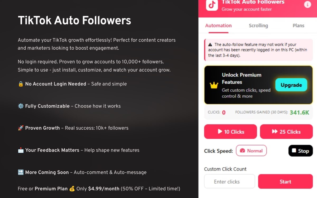 TikTok Growth - Auto Followers, HD Video Downloader