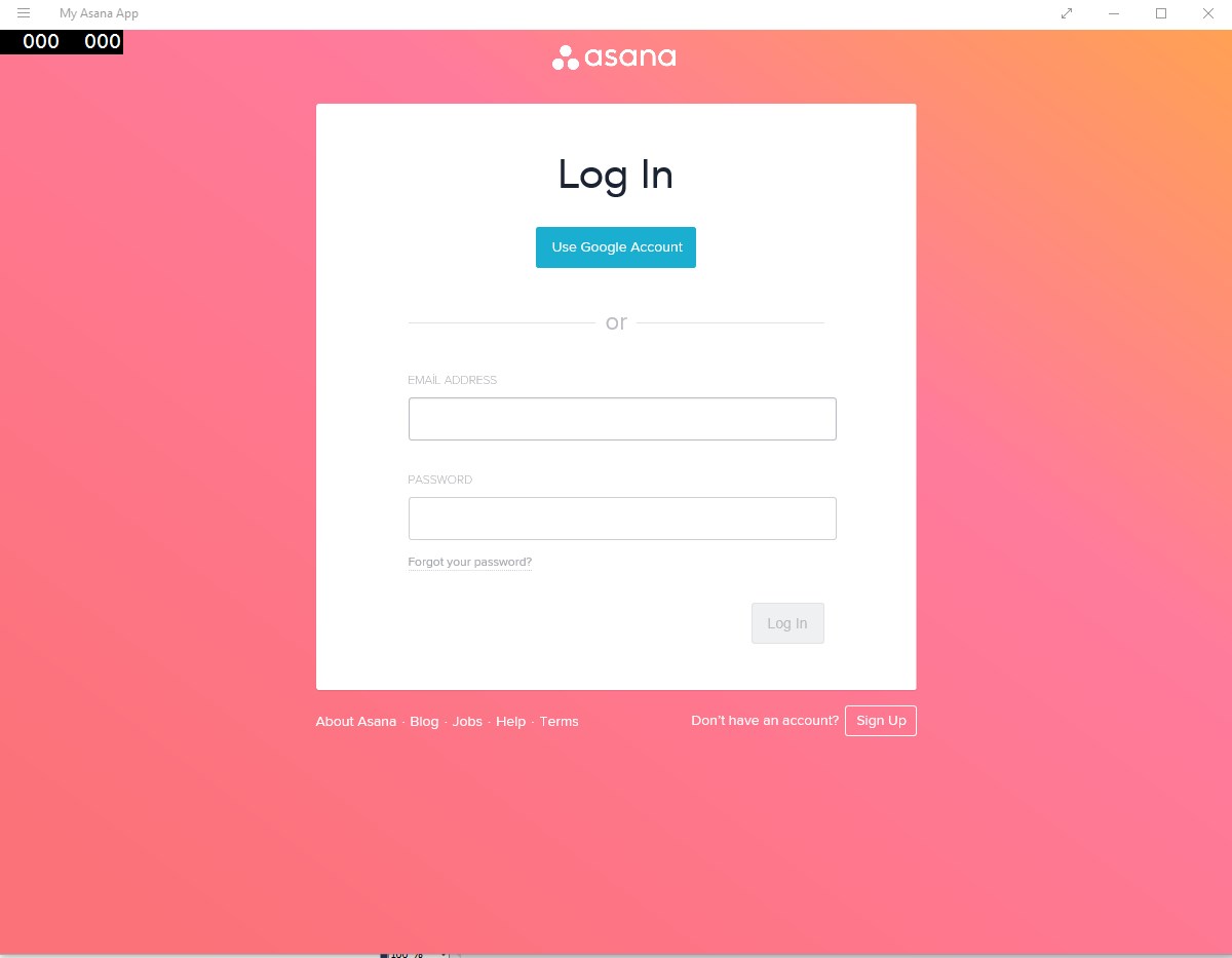 My Asana App for Windows 10