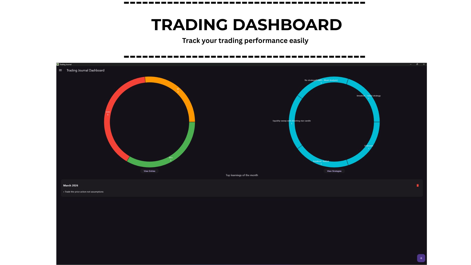 My Trading Journal screenshot
