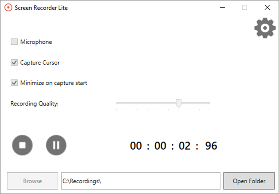 #1. Screen Recorder - Lite (Windows) Ved: InnovativeCrunch