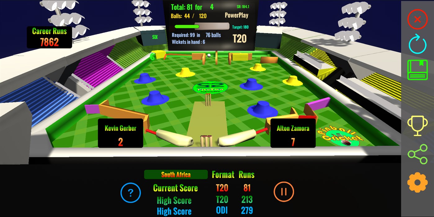 #7. Cricket Twenty20 : Pinball Challenge (Windows) By: FiveTwo Interactive