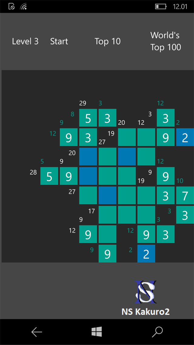 NS Kakuro2 screenshot 3