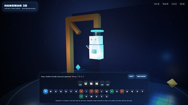 3D Hangman APG screenshot 4
