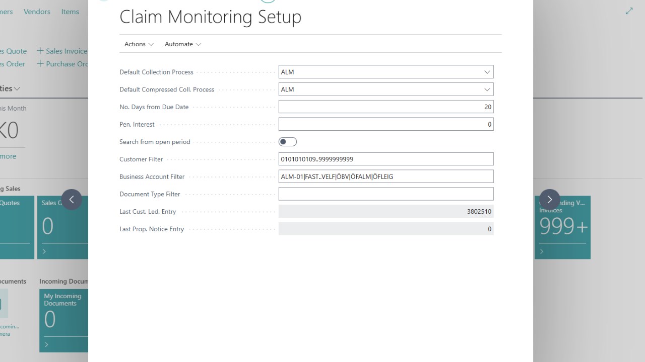 Snapshot 1 of Wise Claim Monitoring