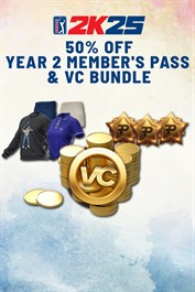 PGA TOUR 2K25 -50 % : PASS MEMBRE ANNÉE 2 ET LOT DE VC