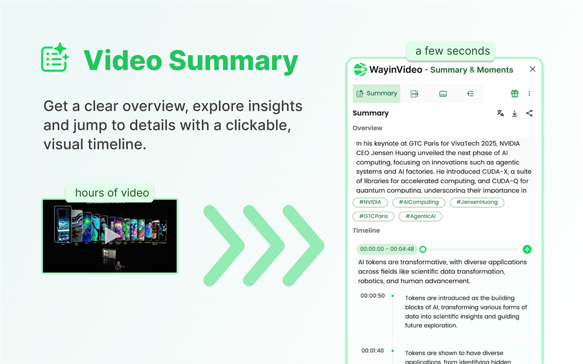 WayinVideo: AI YouTube Summarizer & Transcripts