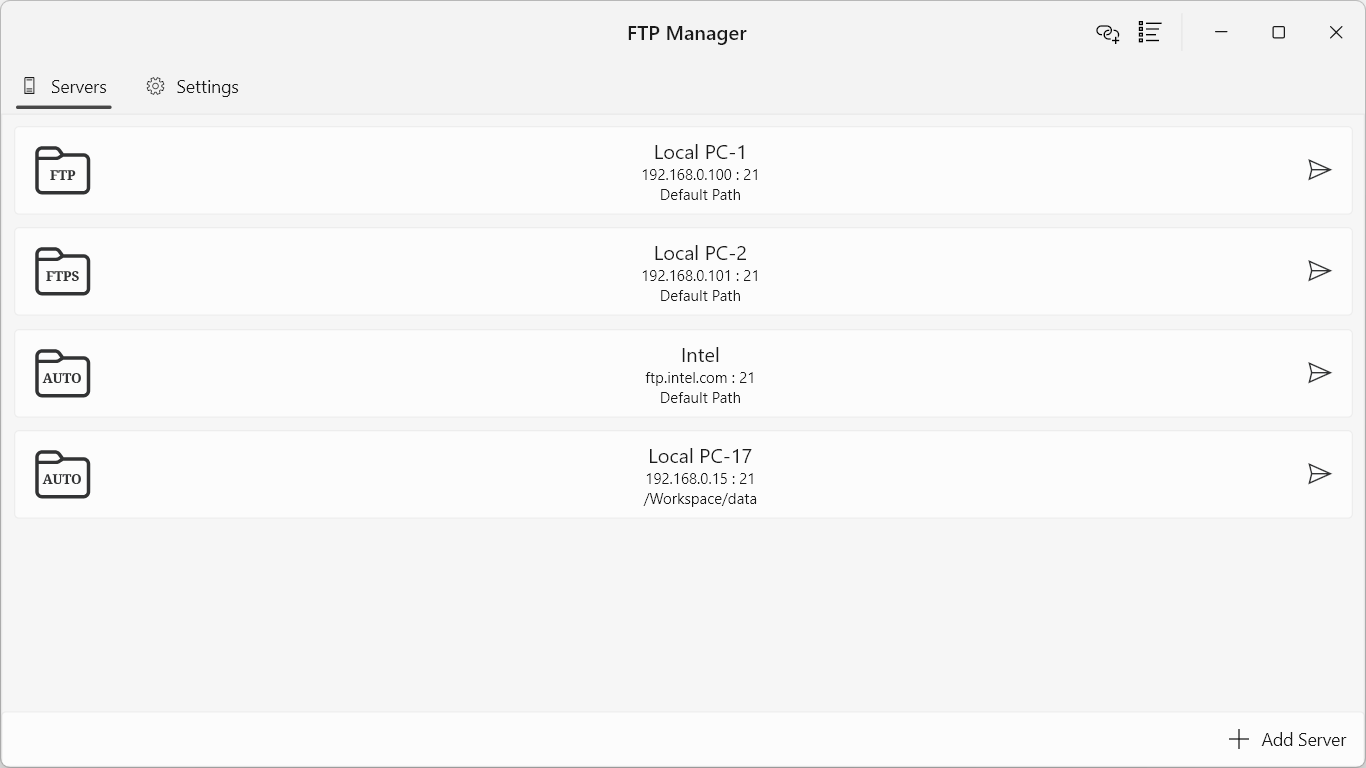 FTP Manager screenshot