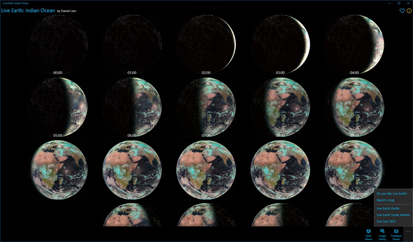 #4. Live Earth: Indian Ocean (Windows) By: Daniel Lam