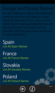 Europe and Russia Names screenshot 2