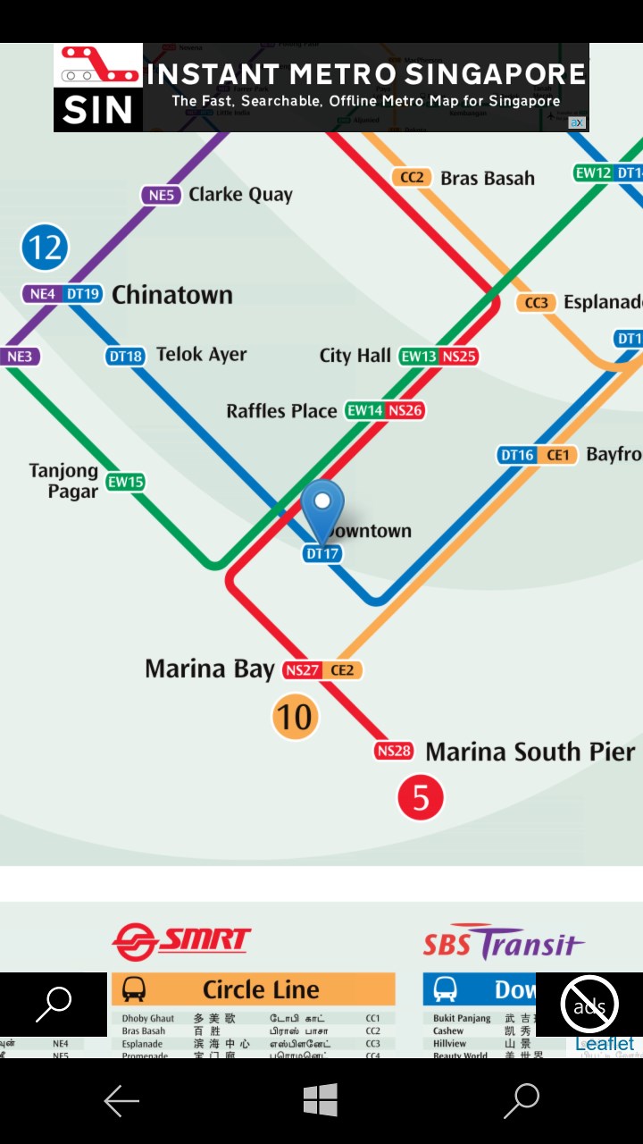 Карта метро сингапур 2018