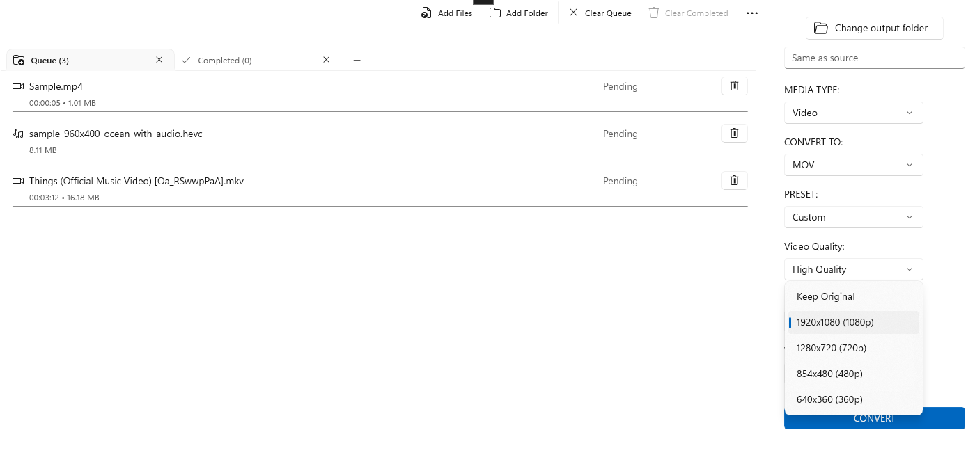 Video Converter for Windows screenshot