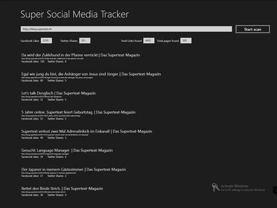 Super Social Media Tracker screenshot 1