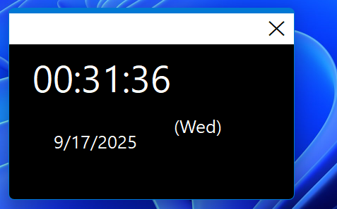 Desktop Widget Digital Clock screenshot
