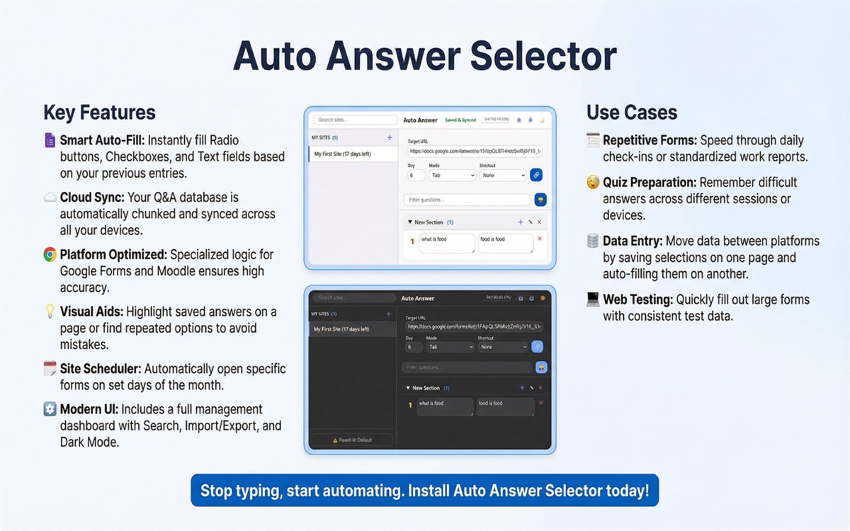 Auto Answer Selector