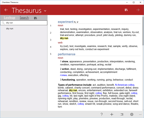 Chambers Thesaurus Screenshots 2