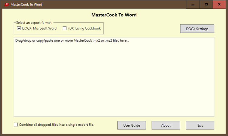 MasterCook To Word - PC - (Windows)