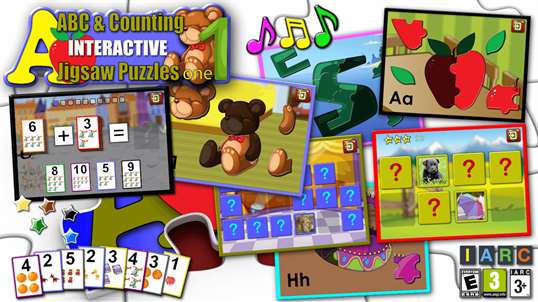 Kids ABC and Counting Jigsaw Puzzle game - teaches the alphabet and numeracy screenshot 1