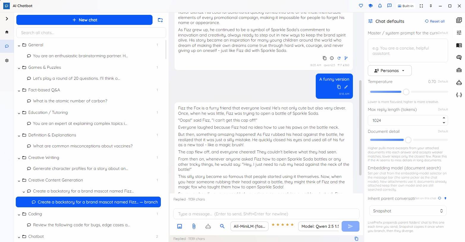 Local AI Chatbot screenshot