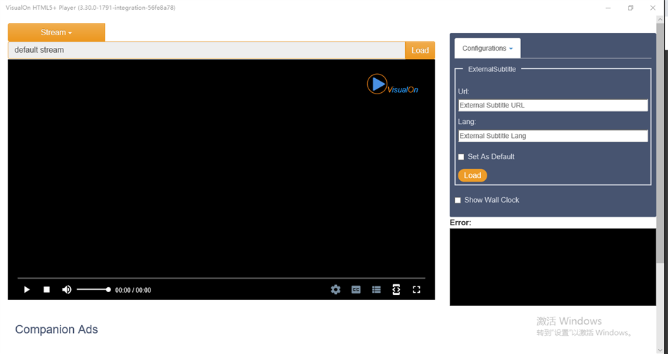 VisualOn HTML5+ Player (Windows) By: VisualOn