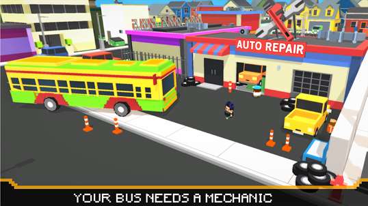 City Tourist Bus Driver - Blocky World Roads Drive screenshot 3
