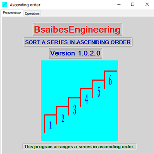 ARRANGING A SERIES IN ASCENDING ORDER