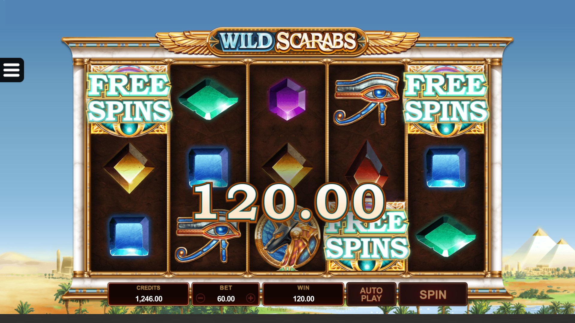 Wild scarabs slot game