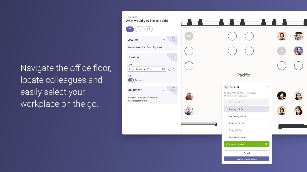 Snapshot 4 of ti&m places - Desk booking - Room booking - Hybrid work