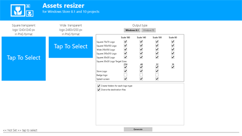 Assets Resizer for Windows Store Screenshots 1