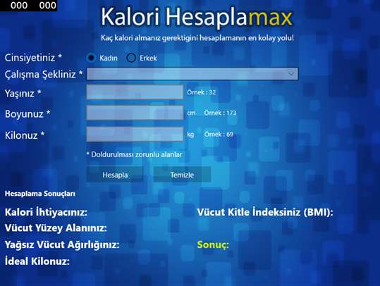 Kalori HesaplaMax screenshot 1