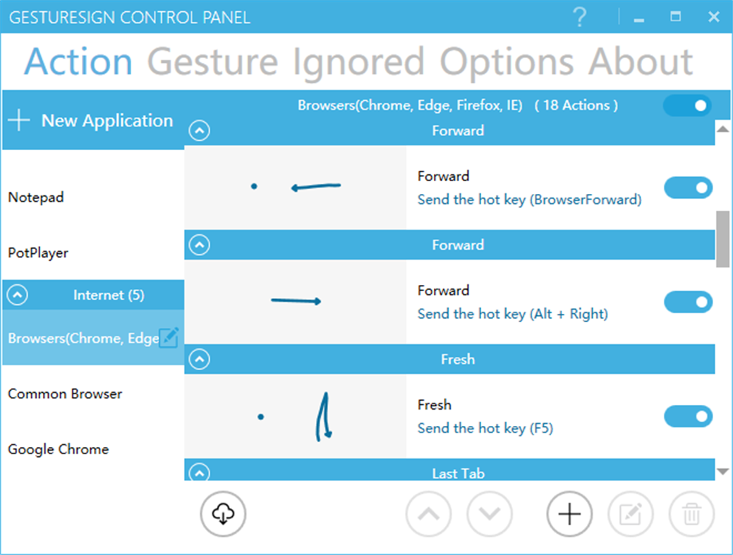 #2. GestureSign (Windows) 由: TransposonY