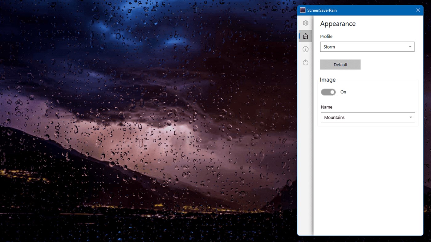 #3. ScreenSaverRain (Windows) Bởi: Valaut