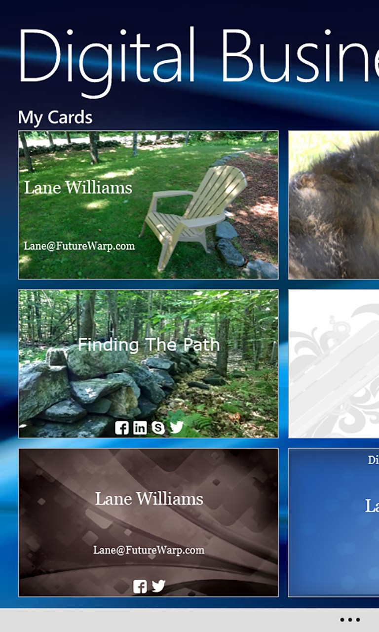 Digital Business Cards for Windows 10