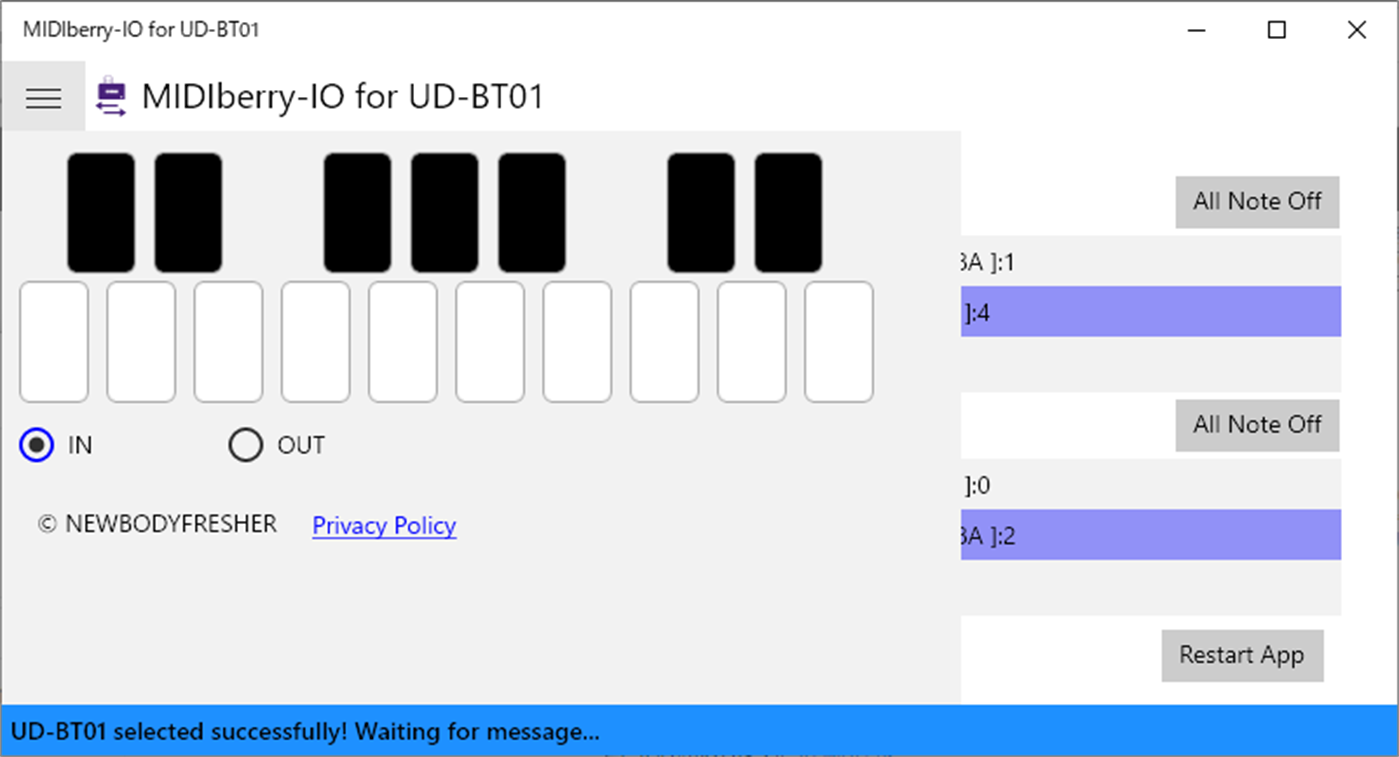 #2. MIDIberry-IO for UD-BT01 (Windows) 来自: NEWBODYFRESHER