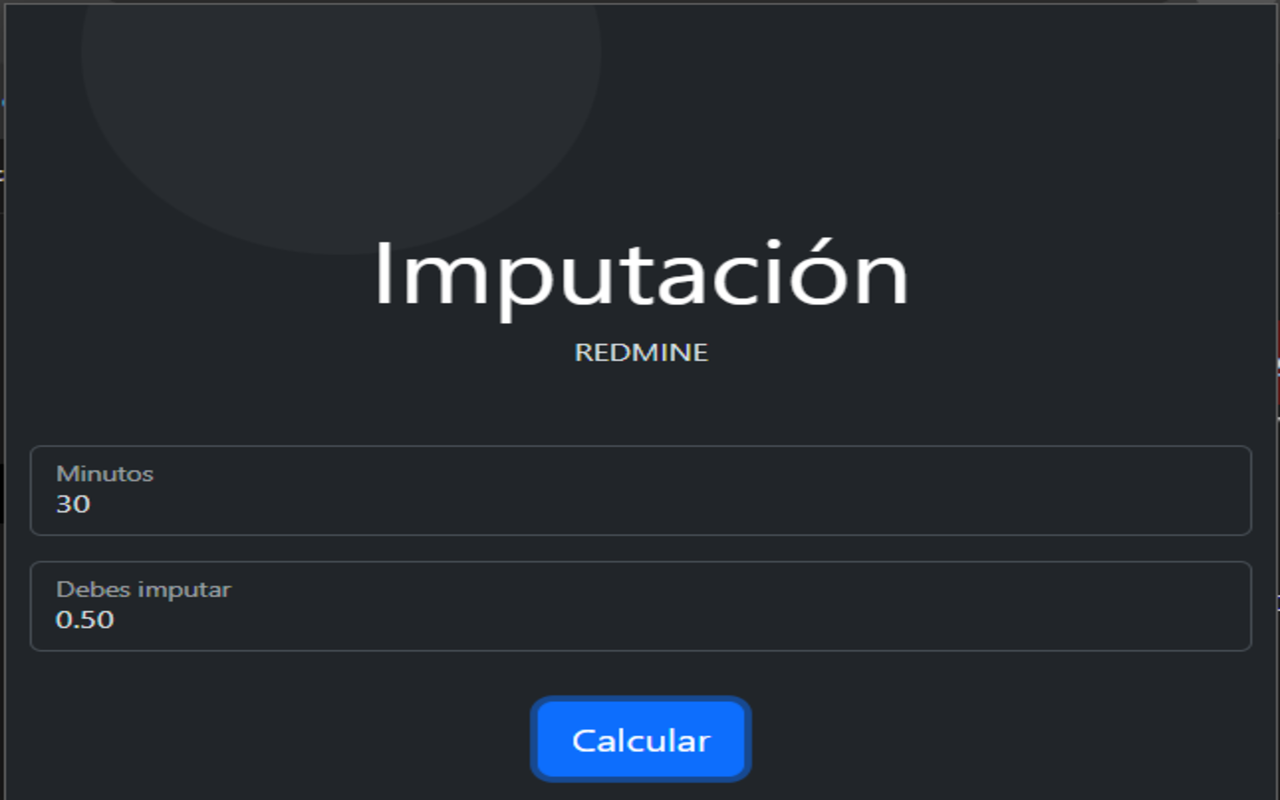 Imputación de horas REDMINE