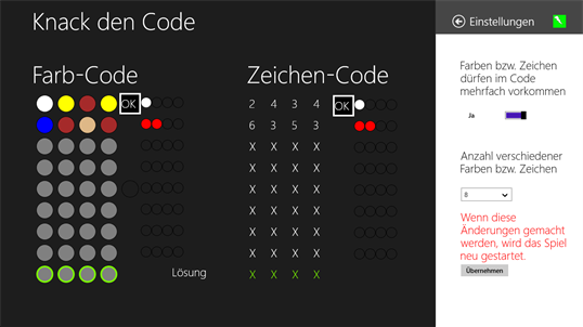Code-Knacker screenshot 2
