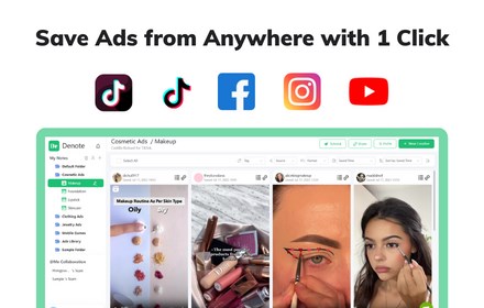 Denote: Save Ads TikTok & Facebook Ad Library small promo image