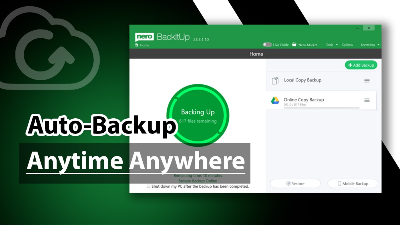 #1. Backup and Sync by Nero (Windows) بواسطة: Nero AG