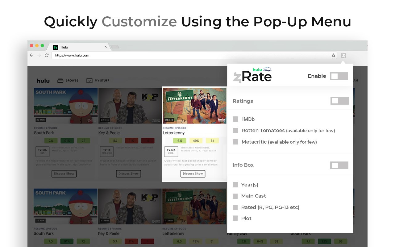 zRate Hulu Disney+: IMDB Ratings & Show Info