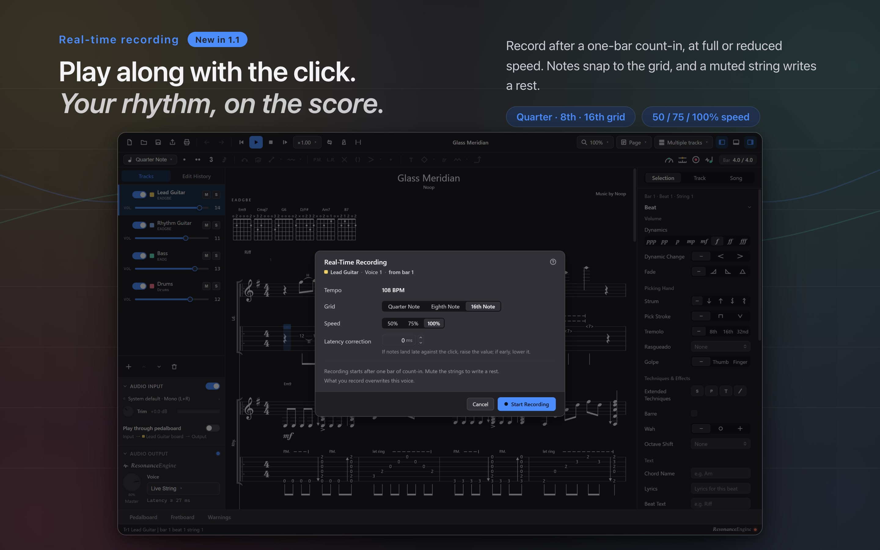 Tonograph: Guitar Tab Editor screenshot