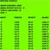 MORTGAGE SCHEDULE