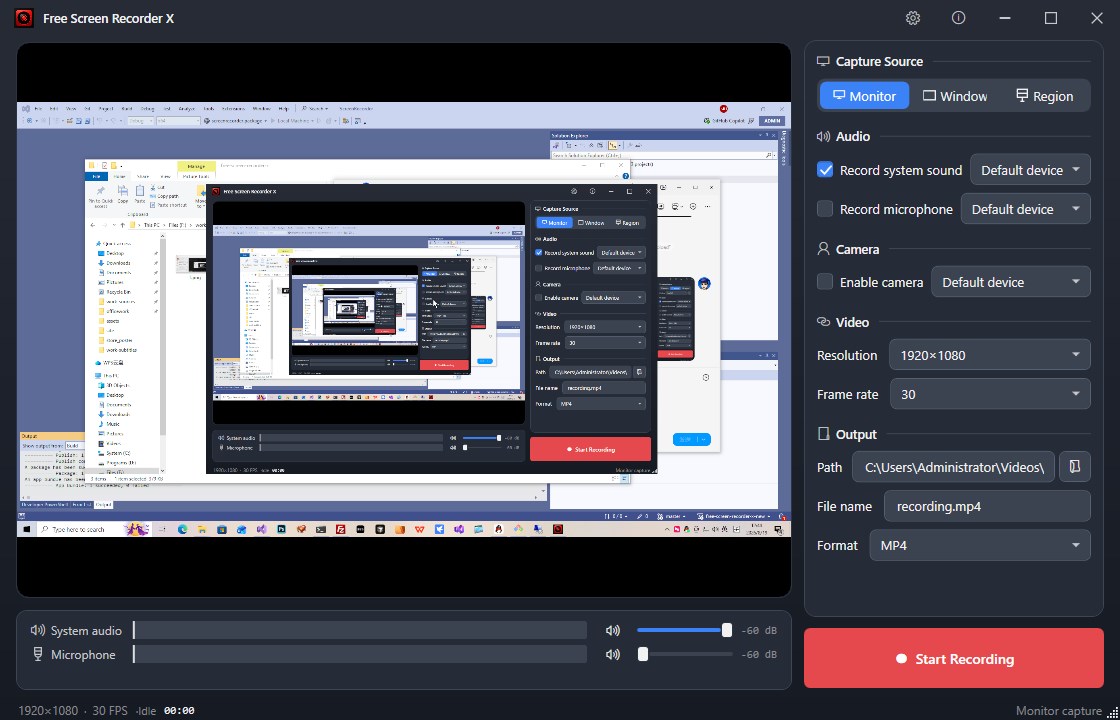 Free Screen Recorder X screenshot