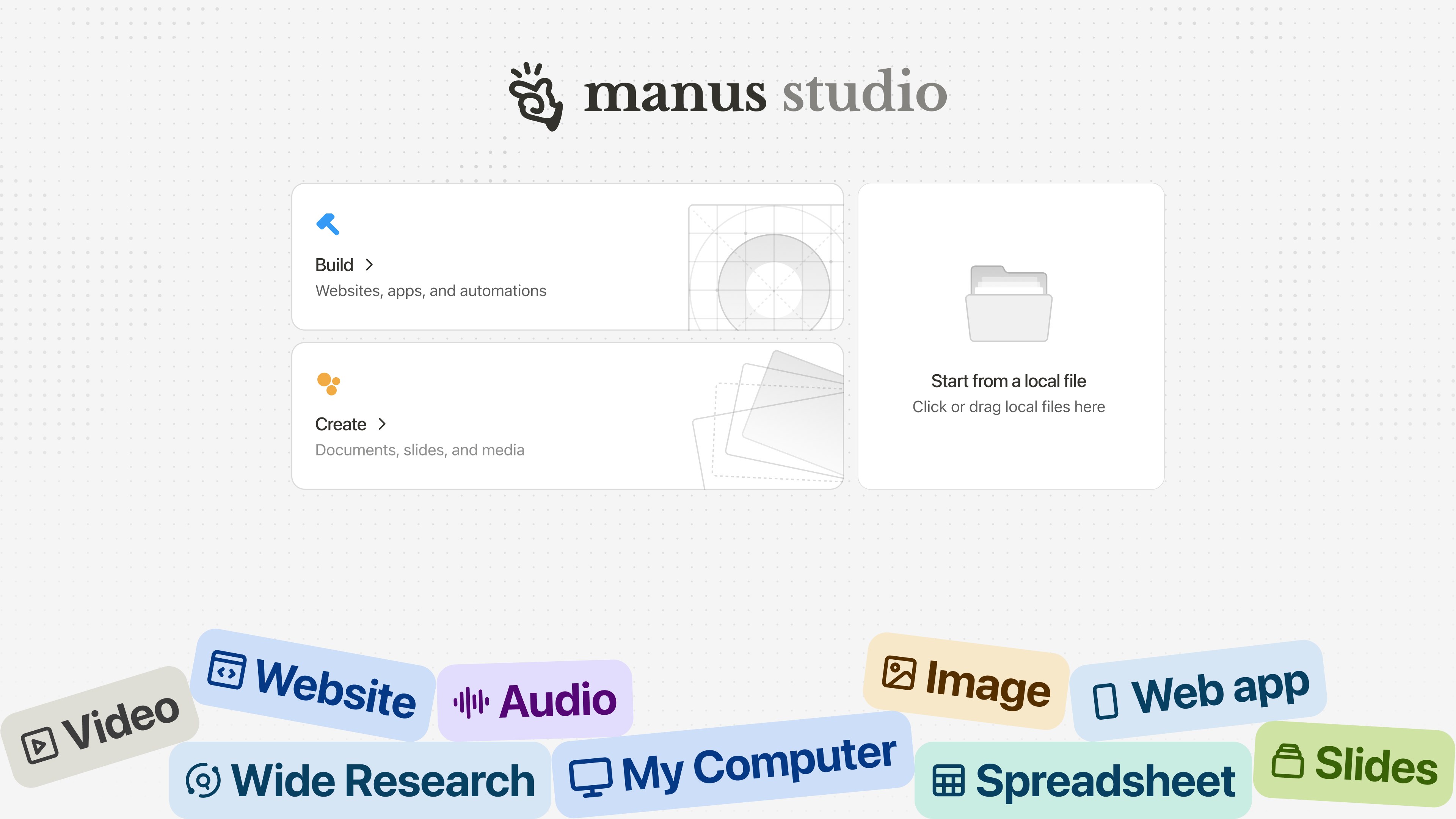Manus Studio screenshot