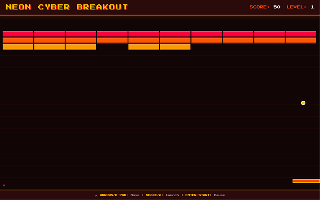 Neon Cyber Breakout screenshot 2