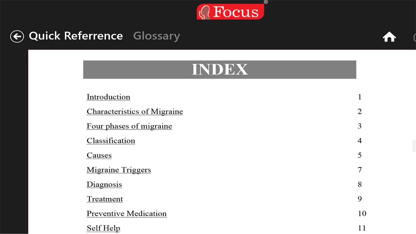 #2. Migraine - Animated Quick Reference (Windows) Által: Focus Medica India Pvt Ltd