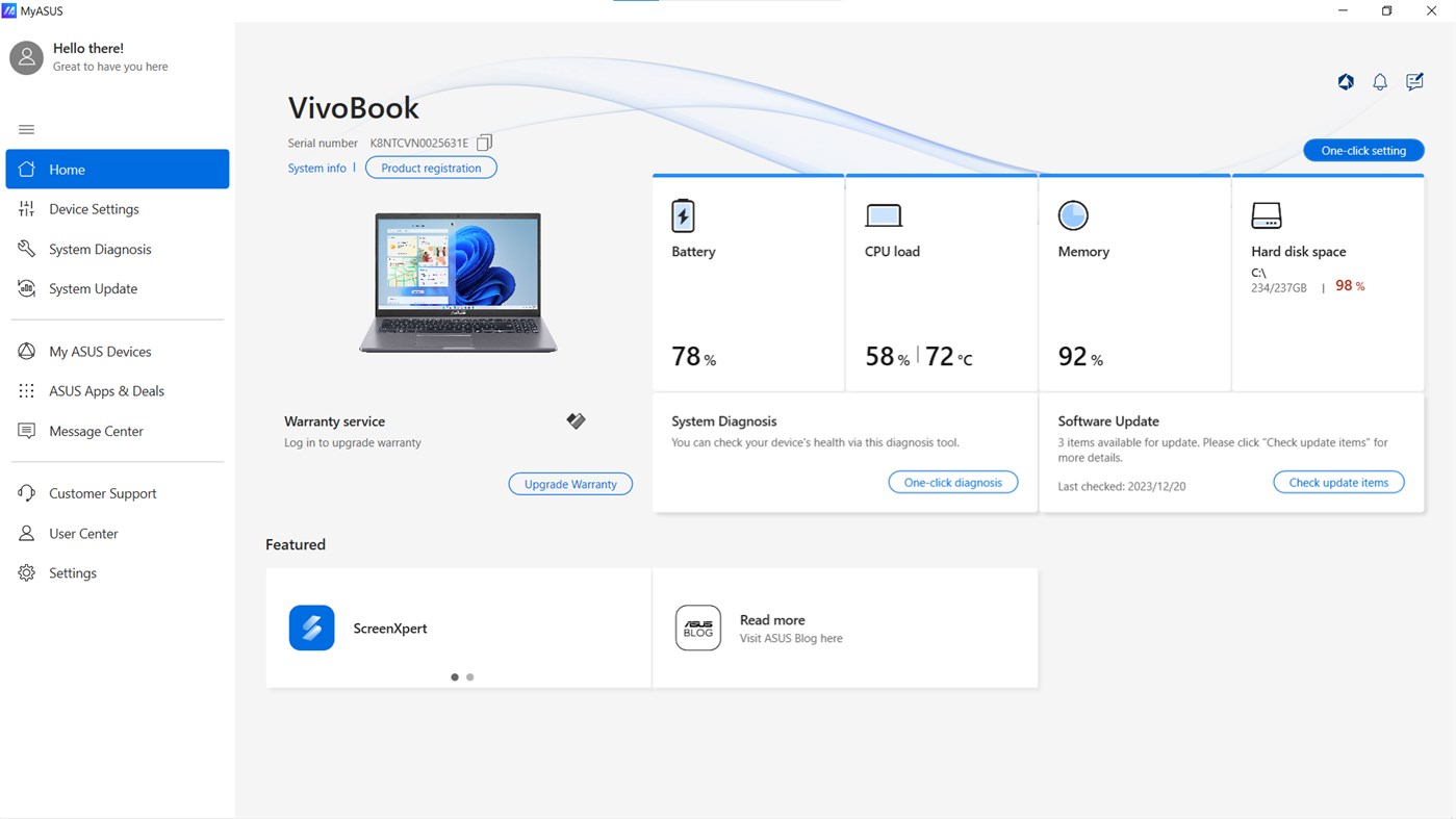 #5. MyASUS (Windows) Ved: ASUSTek