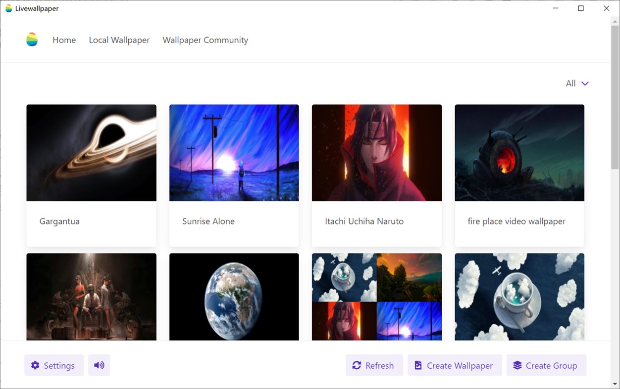 #1. Live Wallpaper by Giantapp (Windows) De: Giantapp Studio