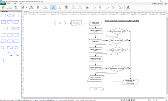 ClickCharts Diagram and Flowchart Software Free screenshot 2