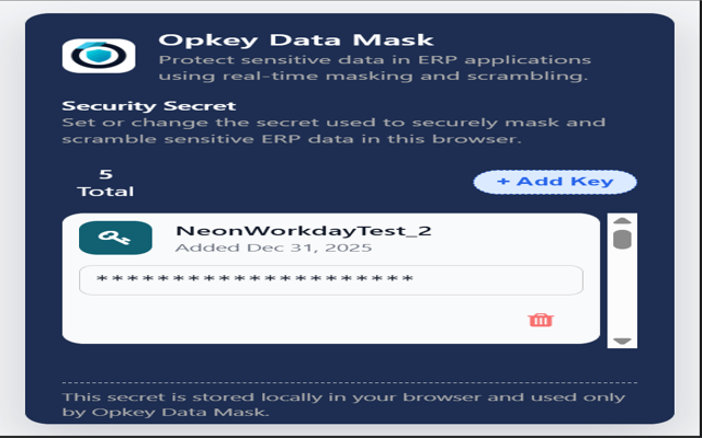 Opkey Data Mask
