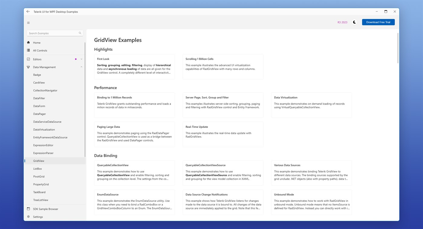 #5. Telerik UI for WPF Examples (Windows) Podle: Telerik